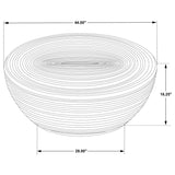 Macedo Black 2-Piece Transitional Round Rattan Occasional Table Set by Coaster at Eve Furniture