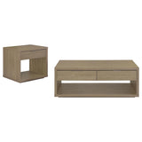 Ingram Latte 2-Piece Coffee and End Table Set with Storage
