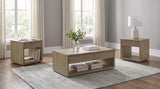Ingram Latte 3-Piece Coffee and End Table Set with Storage