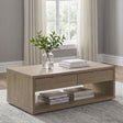 Ingram Latte 2-Drawer Rectangular Coffee Table with Open Shelf by Coaster at Eve Furniture