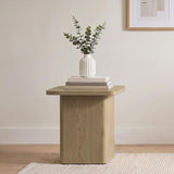 Fraser Greige Transitional Square Pedestal End Table by Coaster at Eve Furniture