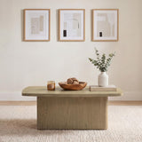 Fraser Greige Transitional Rectangular Pedestal Coffee Table by Coaster at Eve Furniture