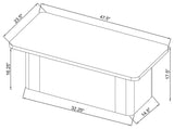 Fraser Greige Transitional Rectangular Pedestal Coffee Table by Coaster at Eve Furniture