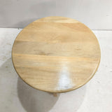 Dale Natural Mango Sculptural Round Solid Mango Wood End Table