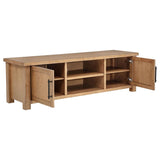 Beasley Golden Oak 2-Door 71-Inch Wood TV Stand Media Console by Coaster at Eve Furniture