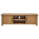 Beasley Golden Oak 2-Door 71-Inch Wood TV Stand Media Console by Coaster at Eve Furniture