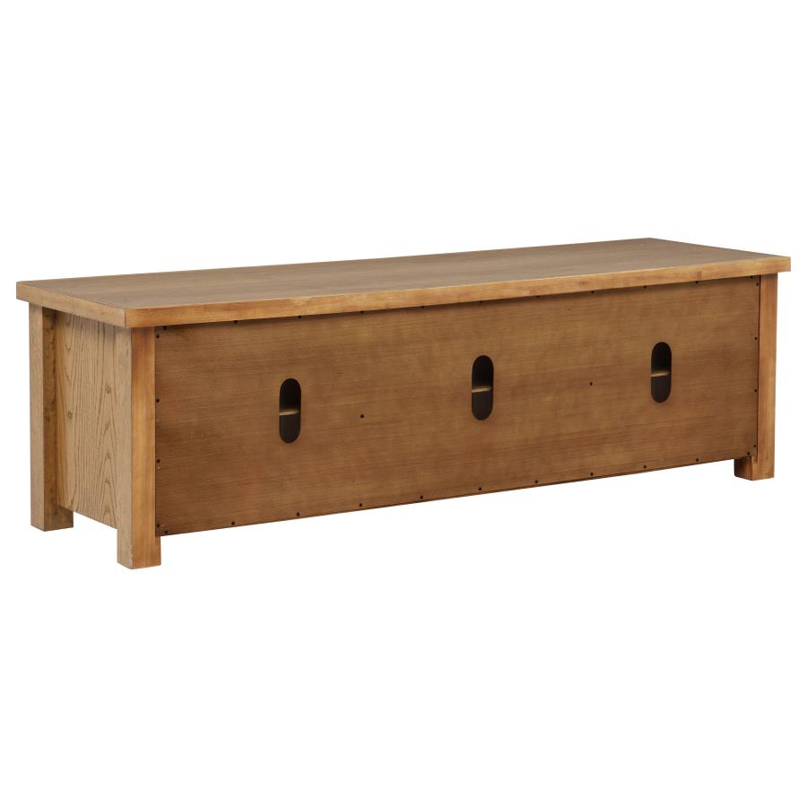 Beasley Golden Oak 2-Door 71-Inch Wood TV Stand Media Console by Coaster at Eve Furniture