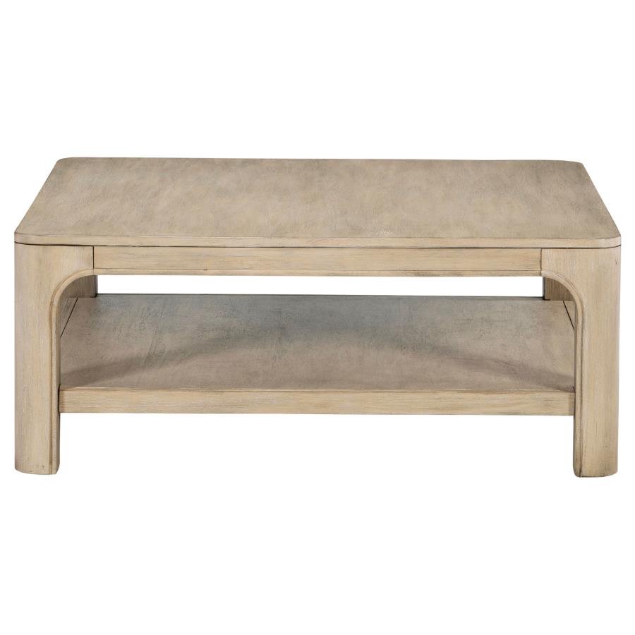Solano Weathered Mango Square Wood Cocktail Coffee Table