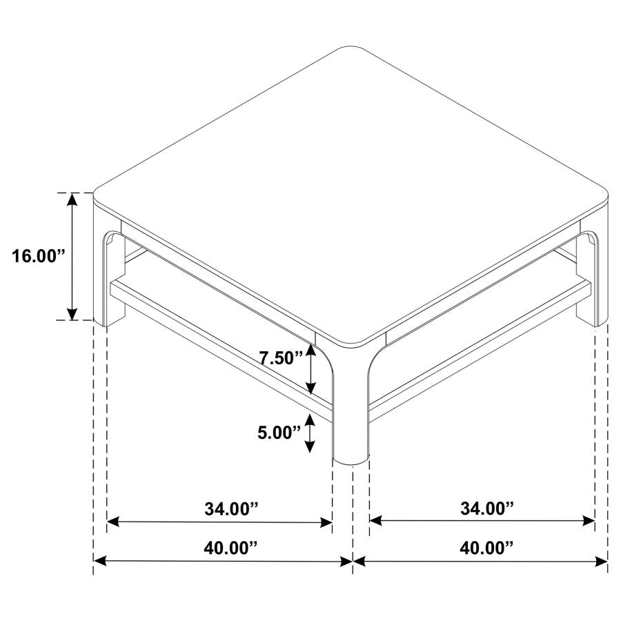 Solano Weathered Mango Square Wood Cocktail Coffee Table