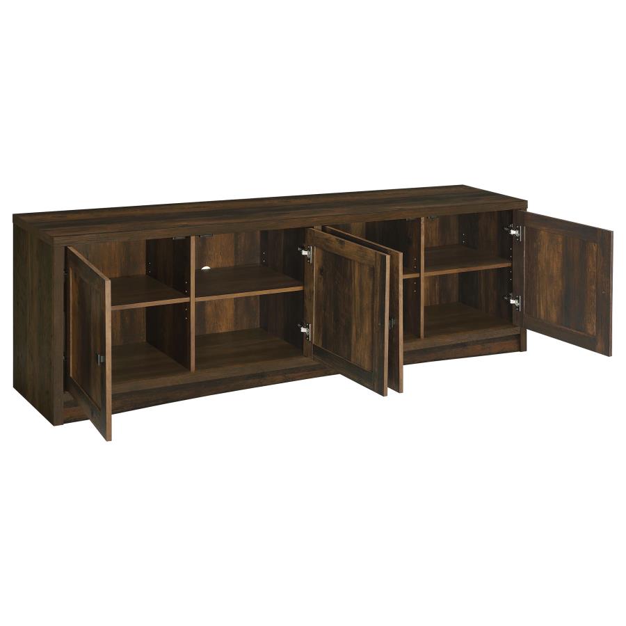 Laughlin Dark Pine 4-door Engineered Wood 78" TV Stand