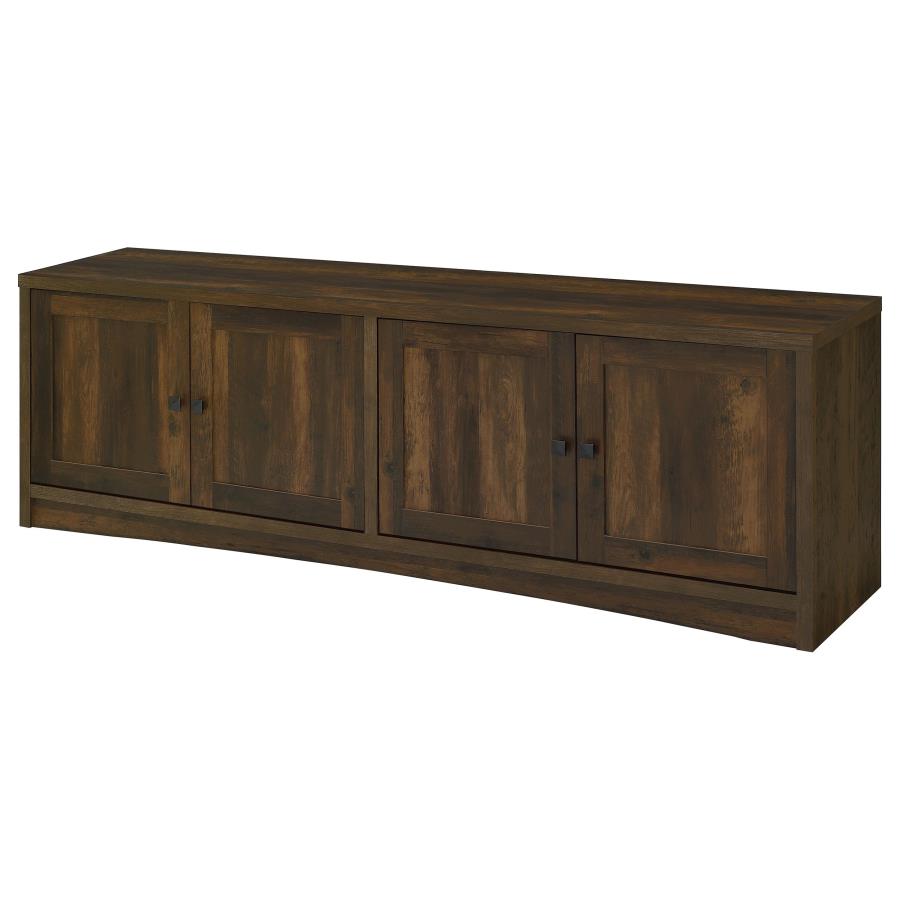 Laughlin Dark Pine 4-door Engineered Wood 78" TV Stand