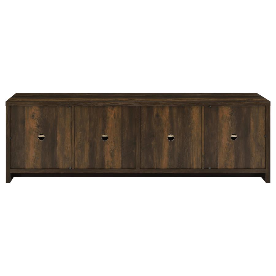 Laughlin Dark Pine 4-door Engineered Wood 78" TV Stand