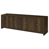 Laughlin Dark Pine 4-door Engineered Wood 78" TV Stand