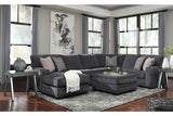 Tracling Slate 3-Piece LAF Chaise Sectional