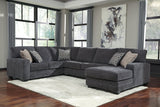 Tracling Slate 3-Piece Sectional with Ottoman