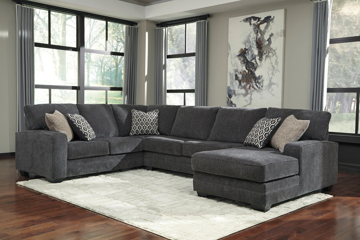 Tracling Slate 3-Piece RAF Chaise Sectional