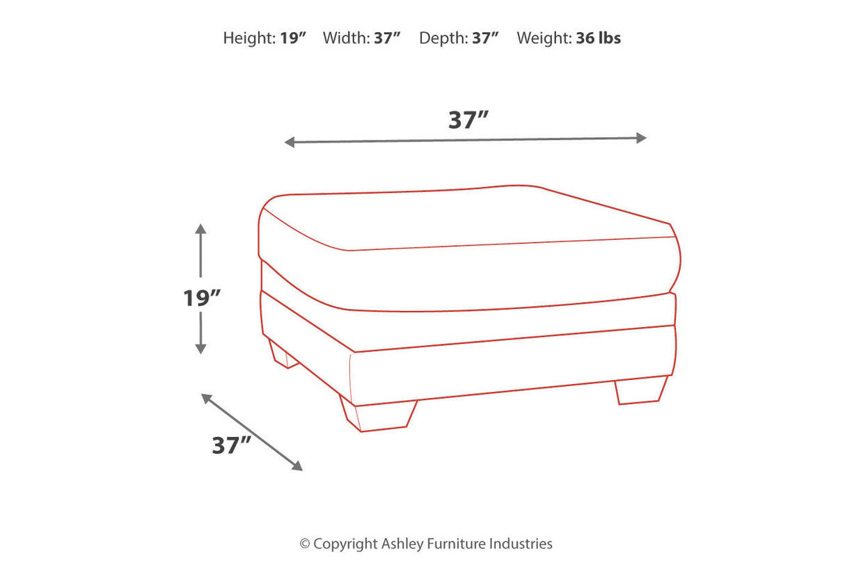 Tracling Slate Oversized Ottoman