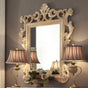 HD-7266 Bisque/Silver Highlighting Mirror by Homey Design at Eve Furniture