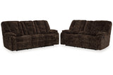 Soundwave Chocolate Reclining Living Room Set