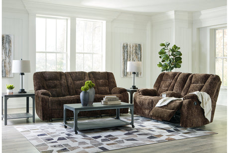 Soundwave Chocolate Reclining Living Room Set