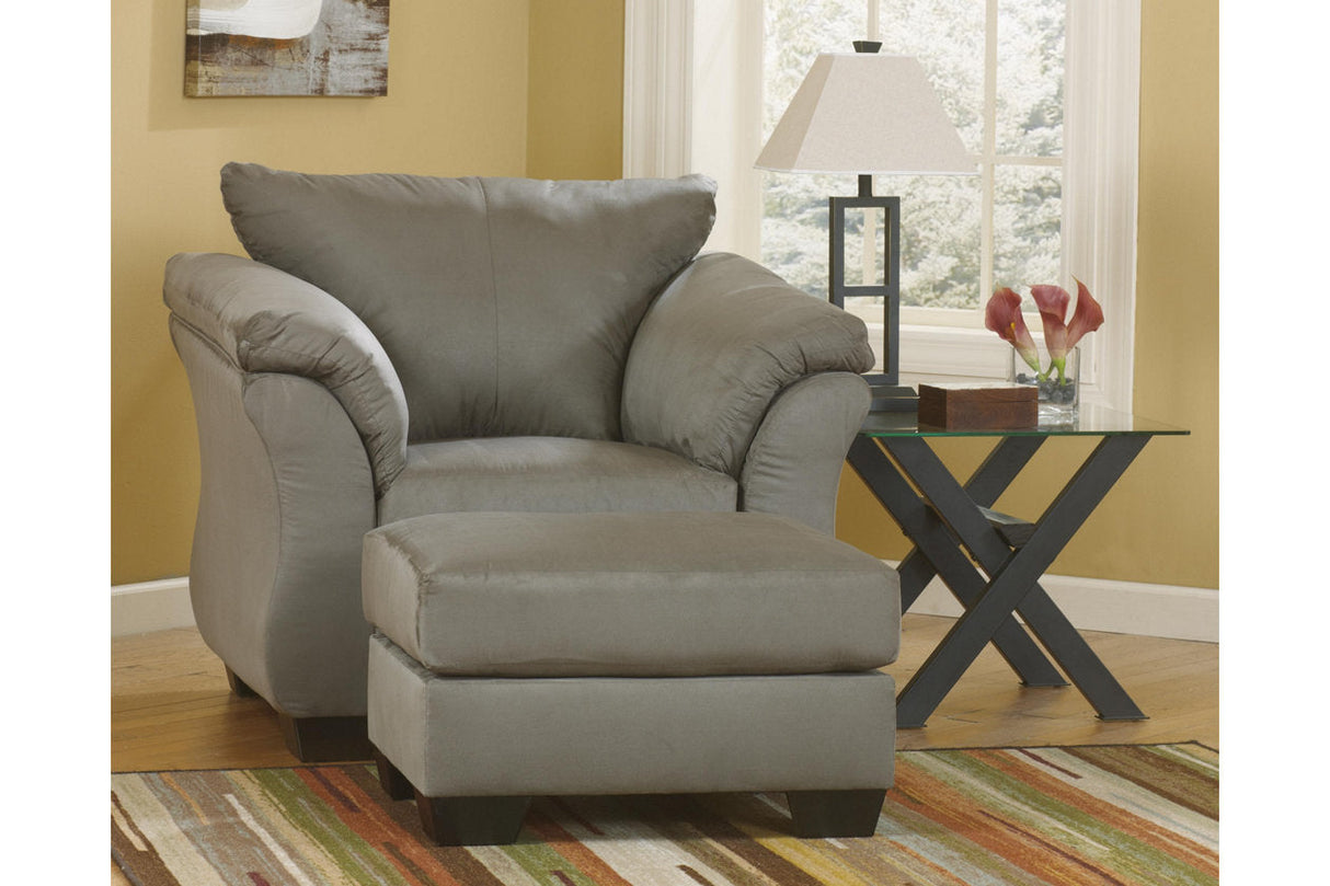 Darcy Cobblestone Chair and Ottoman