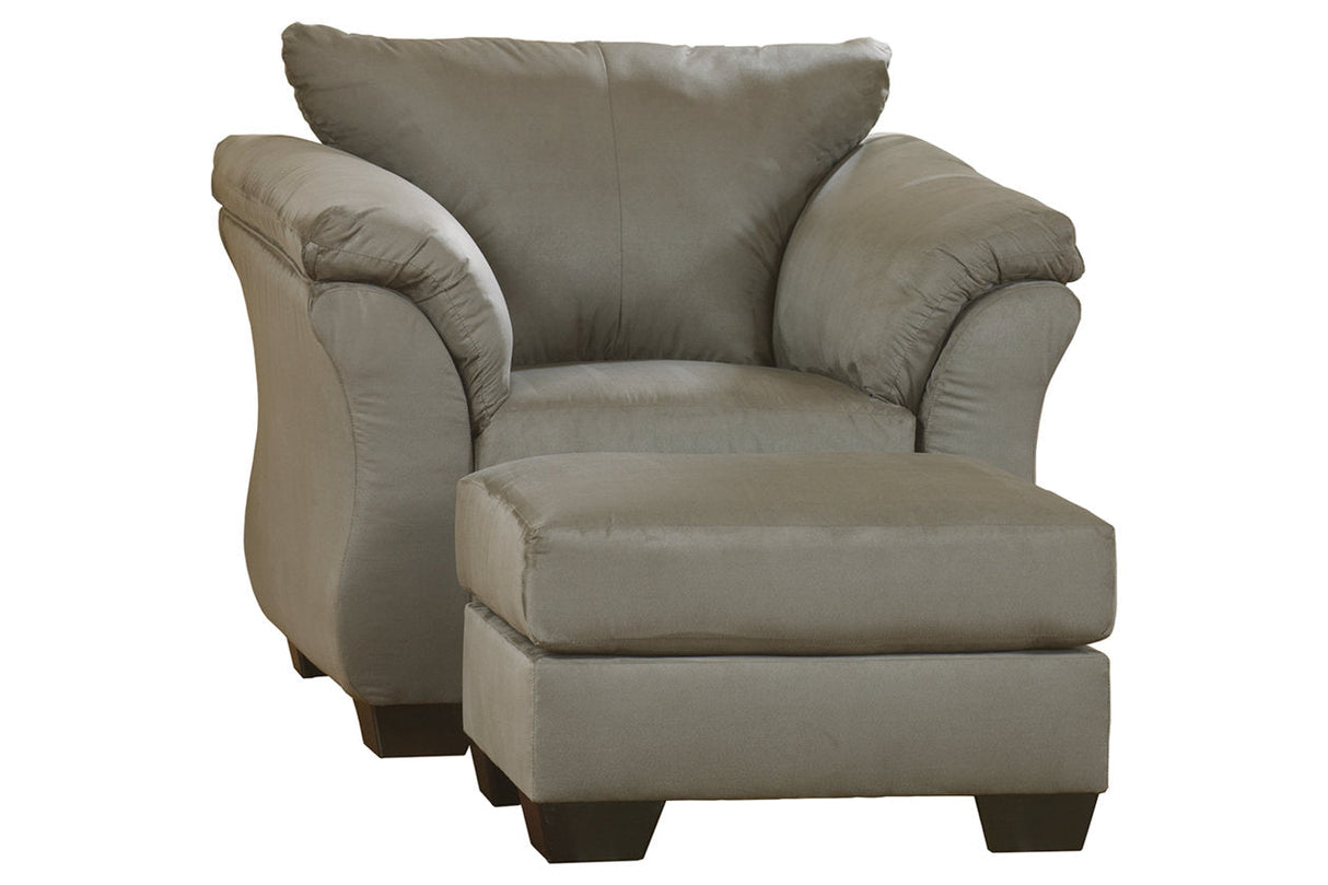 Darcy Cobblestone Chair and Ottoman