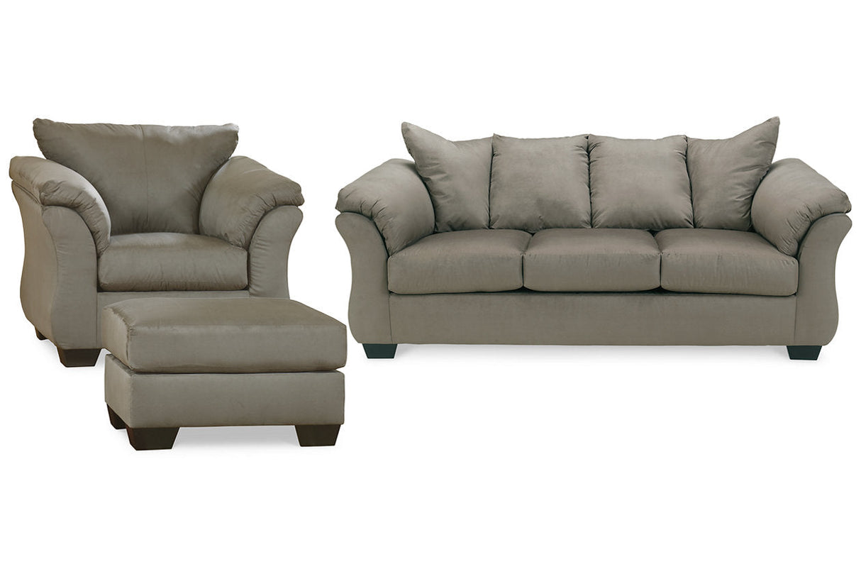 Darcy Cobblestone Sofa, Chair and Ottoman