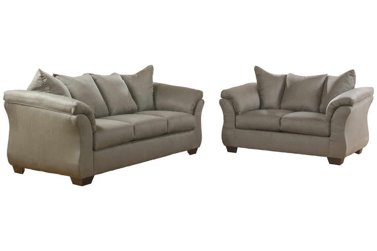 Darcy Cobblestone Sofa and Loveseat