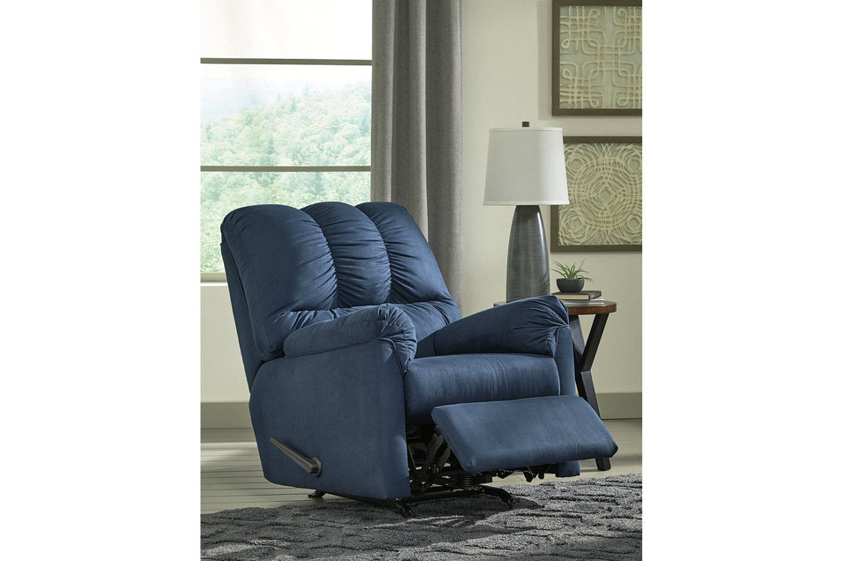 Darcy Blue Sofa and Recliner