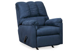 Darcy Blue Sofa, Loveseat and Recliner