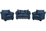 Darcy Blue Loveseat and 2 Chairs