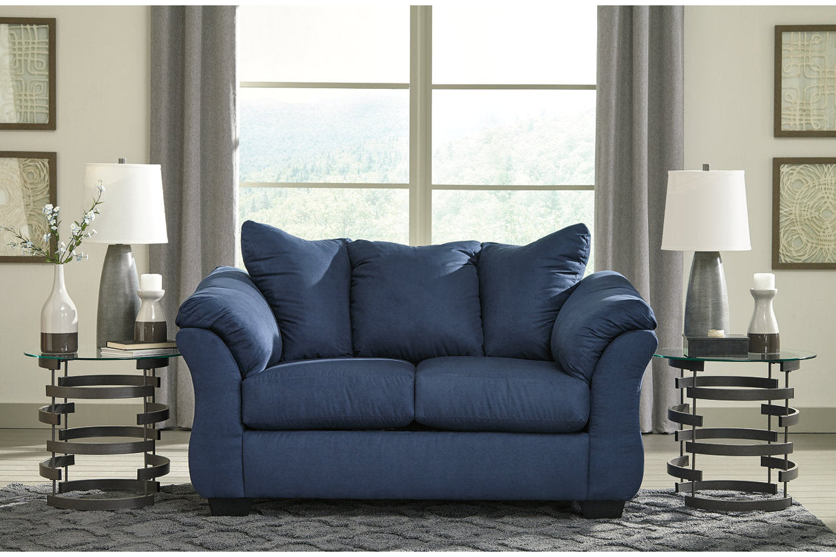 Darcy Blue Loveseat and 2 Chairs