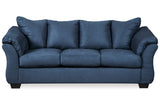 Darcy Blue Sofa, Loveseat, Chair and Ottoman