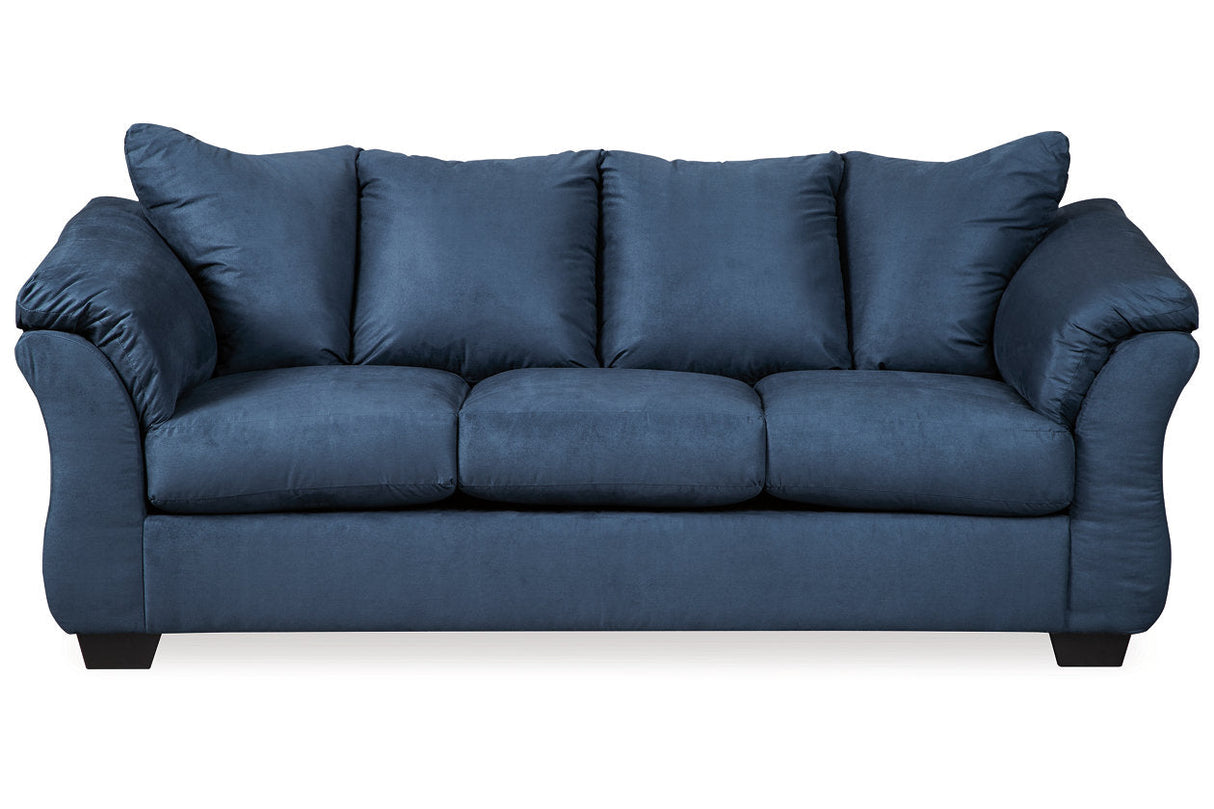 Darcy Blue Sofa and Recliner