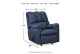 Darcy Blue Sofa and Recliner