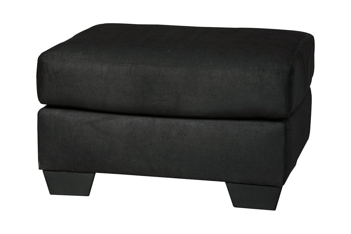 Darcy Black Ottoman