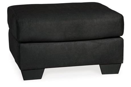 Darcy Black Loveseat and Ottoman