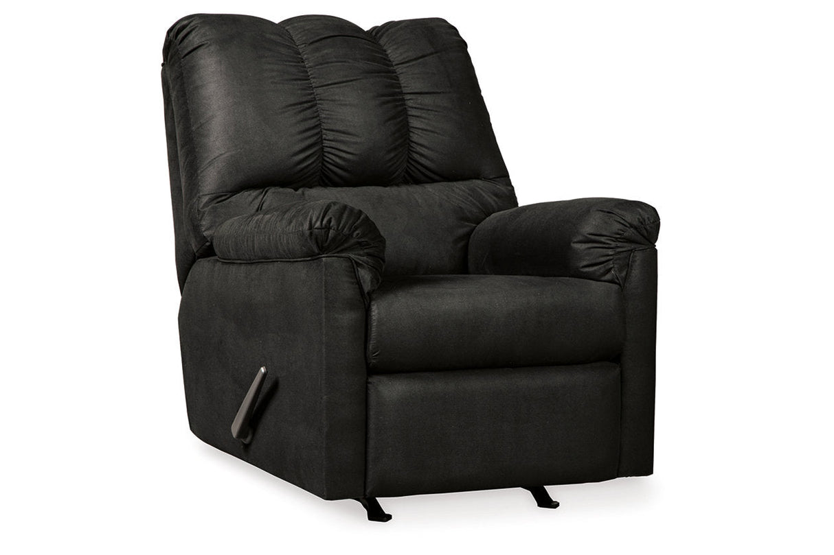 Darcy Black Sofa and Recliner