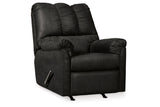 Darcy Black Sofa and Recliner