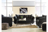 Darcy Black Sofa, Loveseat, Chair and Ottoman