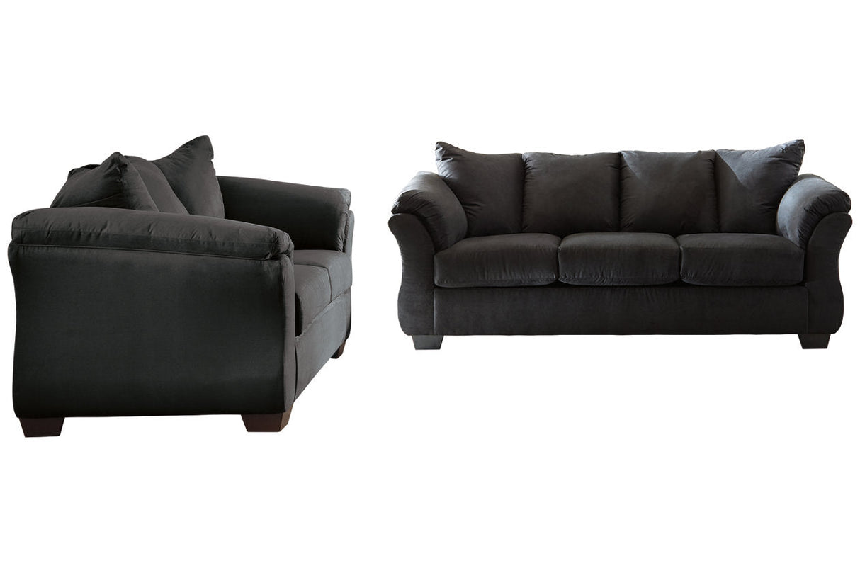 Darcy Black Sofa and Loveseat