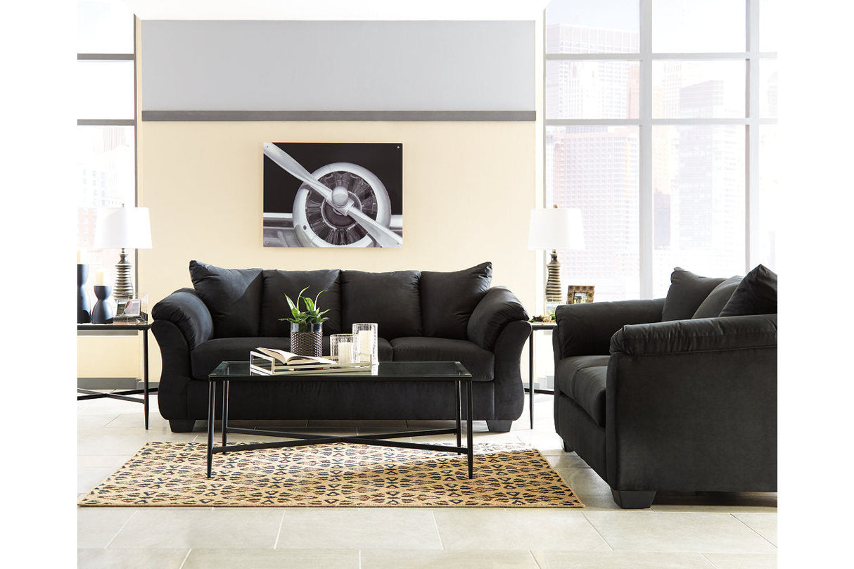 Darcy Black Sofa and Loveseat