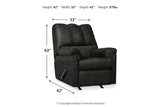 Darcy Black Sofa and Recliner