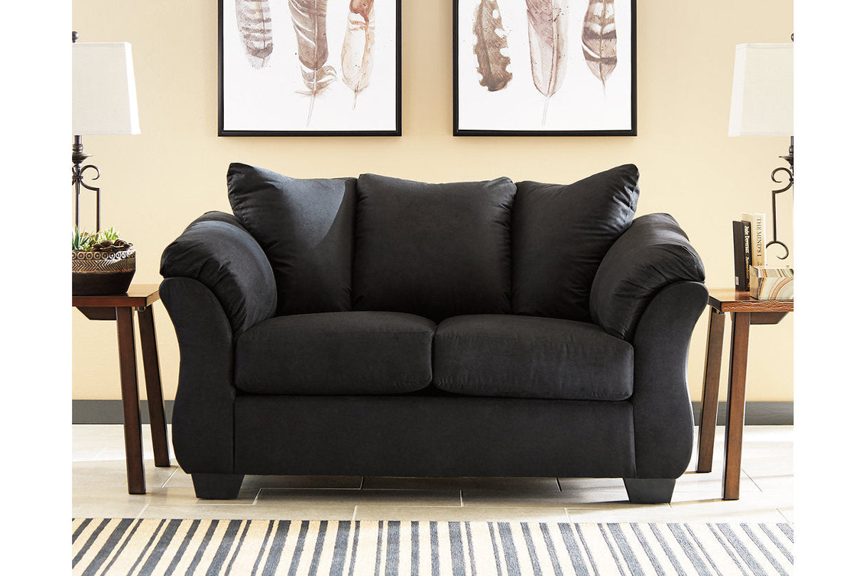 Darcy Black Loveseat