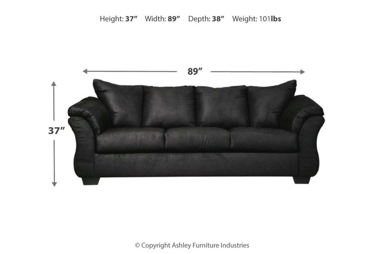 Darcy Black Sofa and Loveseat