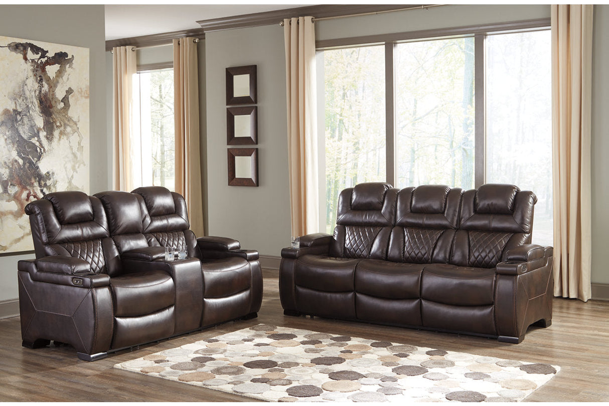 Warnerton Chocolate Power Reclining Sofa