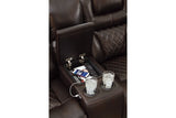 Warnerton Chocolate Power Reclining Sofa and Loveseat