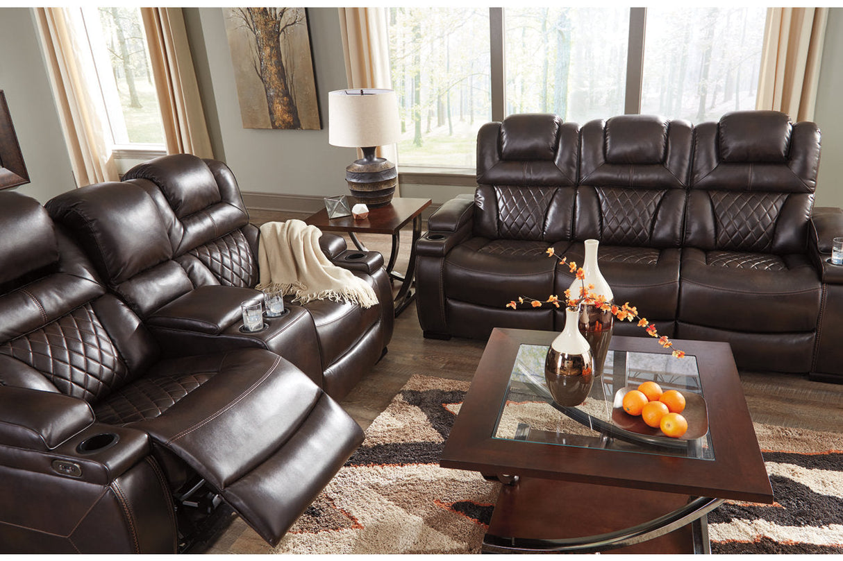 Warnerton Chocolate Power Reclining Sofa