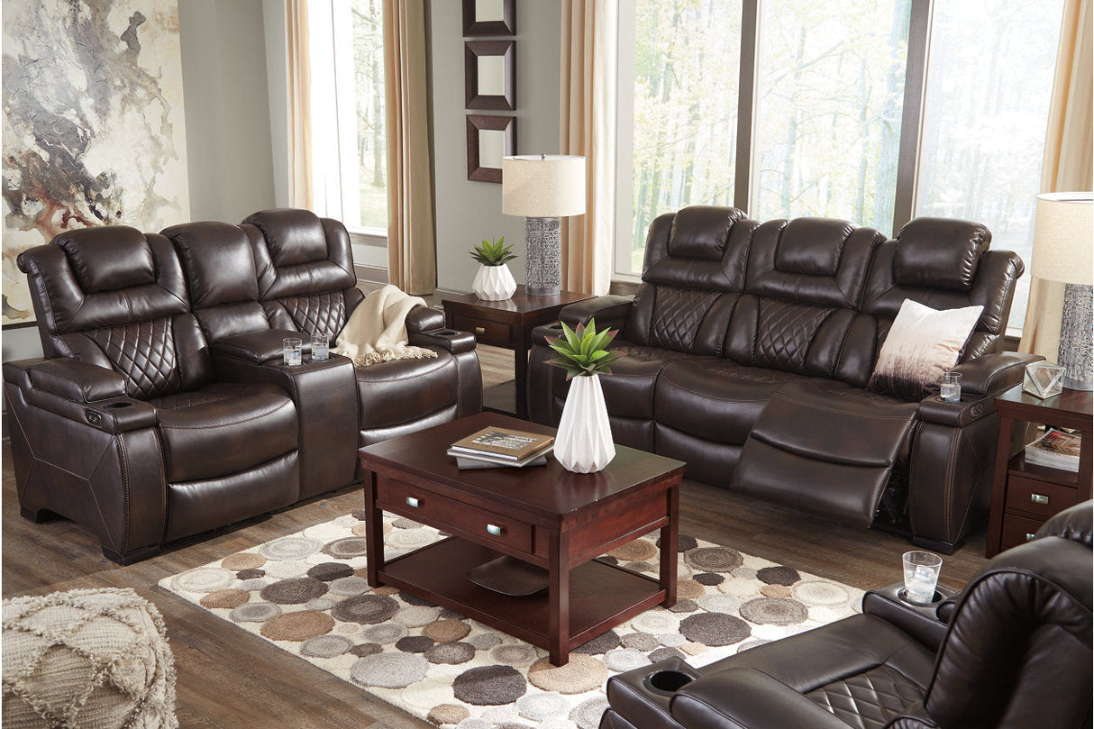 Warnerton Chocolate Power Reclining Sofa