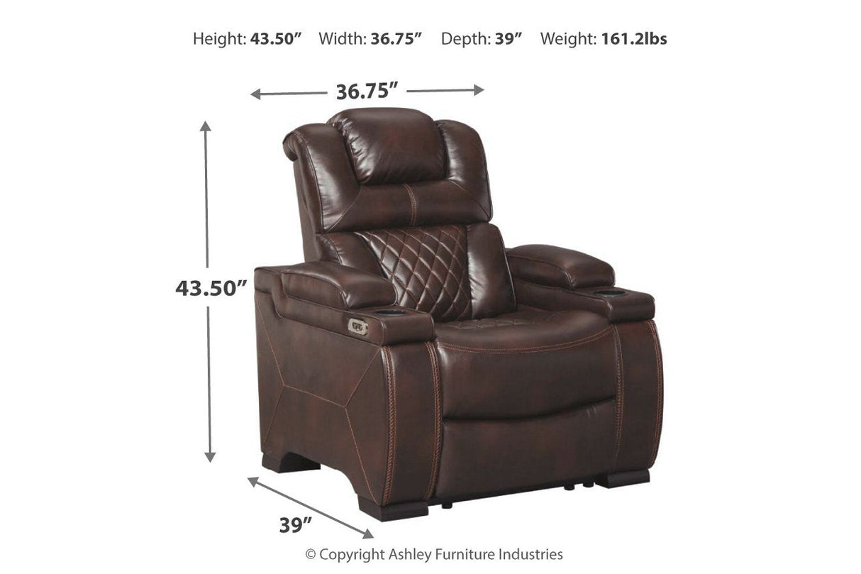 Warnerton Chocolate Power Recliner